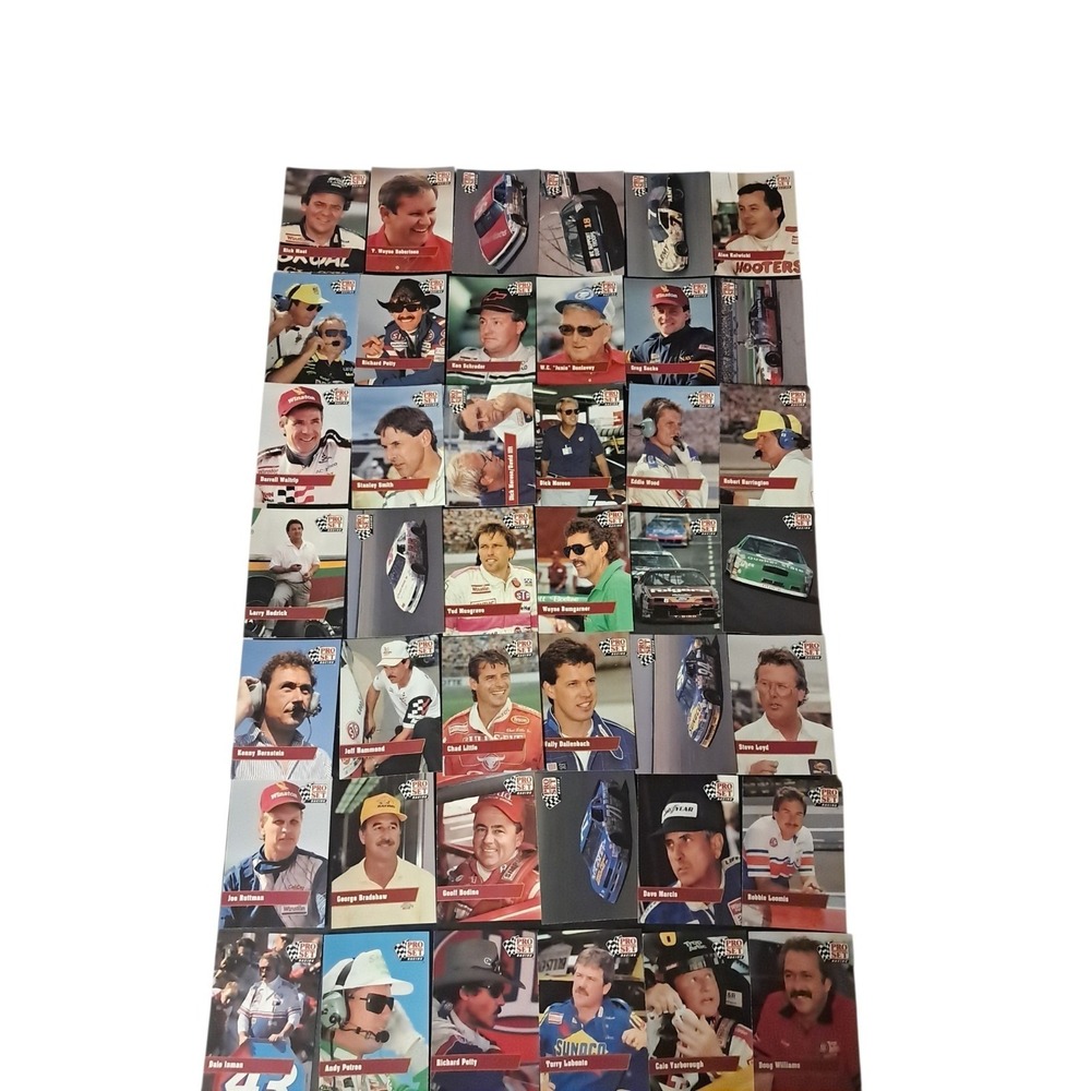 1991 Pro Set Winston Cup Lot Of 38 Cards